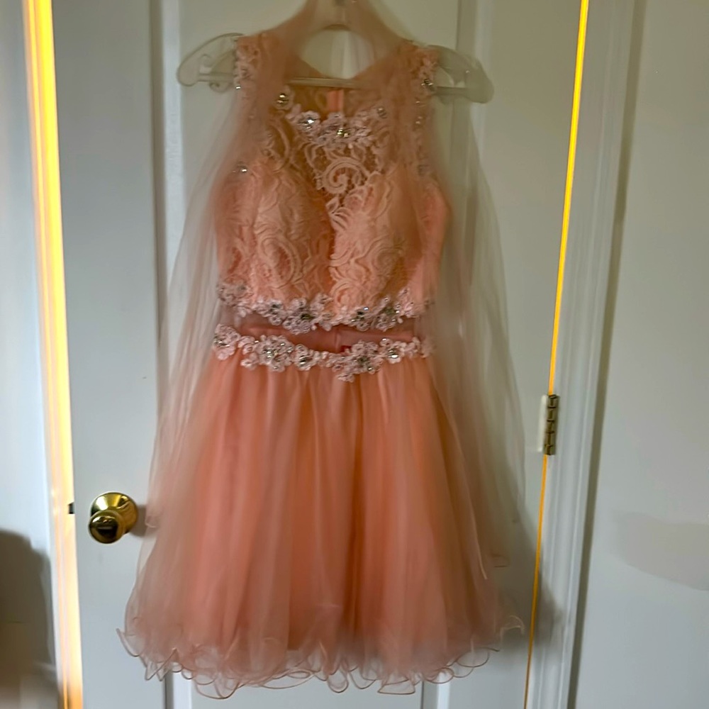 Pink/Coral Lace Dress